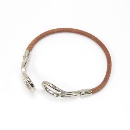  HERMES エルメス ブレスレット アタメレザーブレスレット 約16㎝ ブラウン