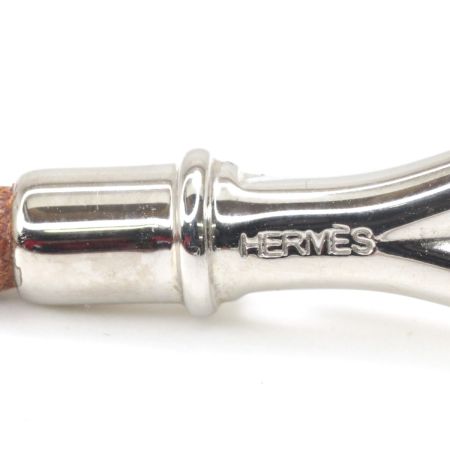  HERMES エルメス ブレスレット アタメレザーブレスレット 約16㎝ ブラウン