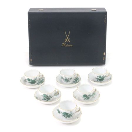 Meissen マイセン 洋食器 カップ&ソーサー フラワーブーケ 6客セット