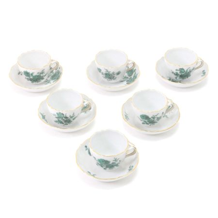 Meissen マイセン 洋食器 カップ&ソーサー フラワーブーケ 6客セット