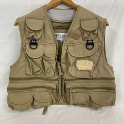 $$ Columbia コロンビア フィッシングベスト Columbia Mサイズ ベージュ ベージュ Bランク