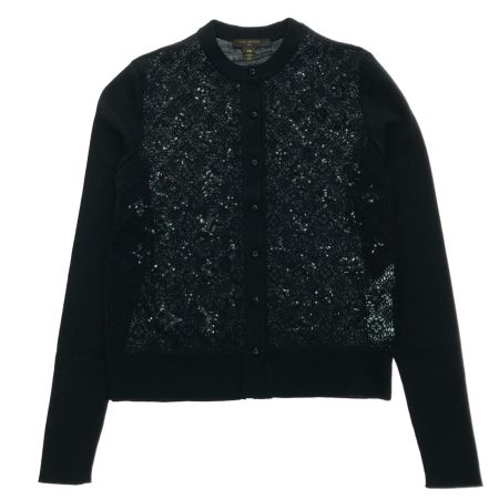  LOUIS VUITTON ルイヴィトン レディース カーディガン XSサイズ ブラック