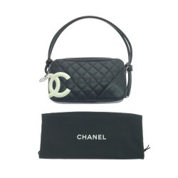$$ CHANEL シャネル アクセサリーポーチ カンボン ブラック Bランク