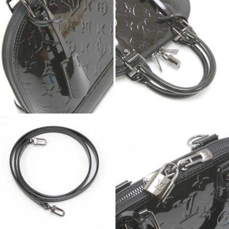  LOUIS VUITTON ルイヴィトン ハンドバッグ ヴェルニ ノワールマニエティック ストラップ付 M90063 ブラック