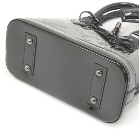  LOUIS VUITTON ルイヴィトン ハンドバッグ ヴェルニ ノワールマニエティック ストラップ付 M90063 ブラック