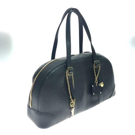  GEKKO×SOMES ボストンバッグ パドロック＆鍵付 金具破損あり ブラック