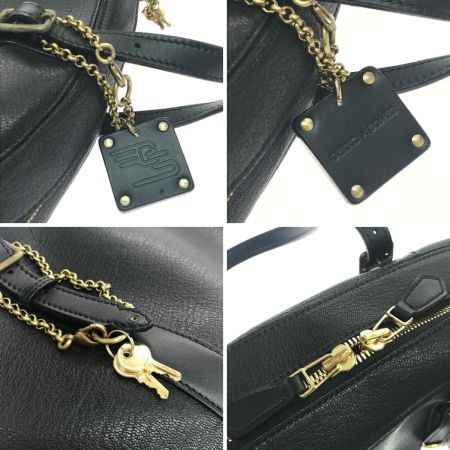  GEKKO×SOMES ボストンバッグ パドロック＆鍵付 金具破損あり ブラック