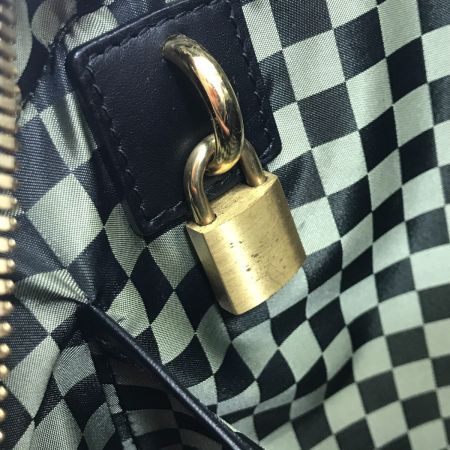  GEKKO×SOMES ボストンバッグ パドロック＆鍵付 金具破損あり ブラック