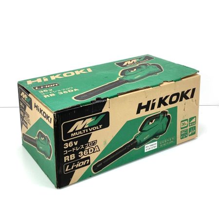  HiKOKI ハイコーキ コードレスブロワ RB36DA 36V  電池/充電器別売 グリーン RB36DA グリーン