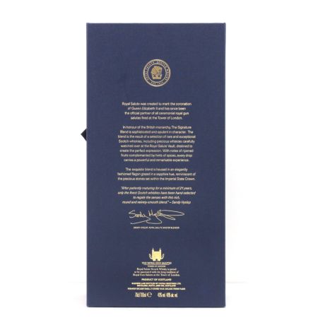  ROYAL SALUTE ロイヤルサルート 21年 シグナチャーブレンド スペシャルエディション 700ml 40度 青陶器 ギフトBOX付 未開栓