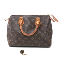 $$ LOUIS VUITTON ルイヴィトン モノグラム スピーディ25 ハンドバッグ M41528 ブラウン Cランク