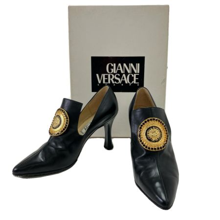  VERSACE ベルサーチ レザーパンプス 22.5cm  B619 ブラック