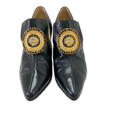  VERSACE ベルサーチ レザーパンプス 22.5cm  B619 ブラック