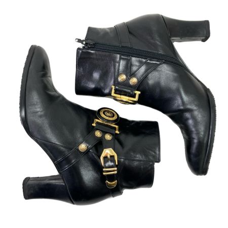  VERSACE ベルサーチ ショートブーツ 22.5cm  B830 ブラック