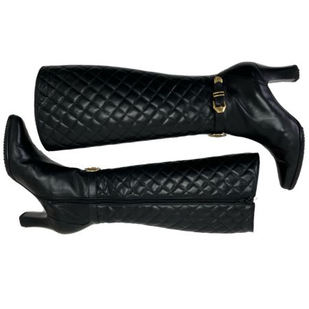  VERSACE ベルサーチ ロングブーツ 22.5ｃｍ B839 ブラック