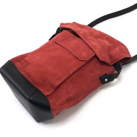  TOMORROW LAND×SOMES ショルダーバッグ レッド×ブラウン