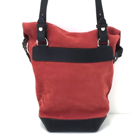  TOMORROW LAND×SOMES ショルダーバッグ レッド×ブラウン