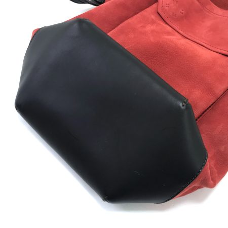  TOMORROW LAND×SOMES ショルダーバッグ レッド×ブラウン