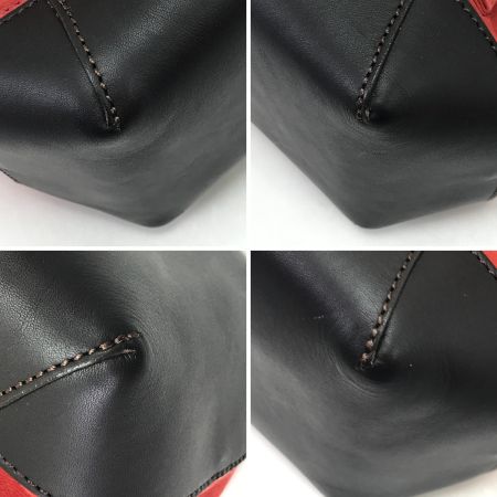  TOMORROW LAND×SOMES ショルダーバッグ レッド×ブラウン