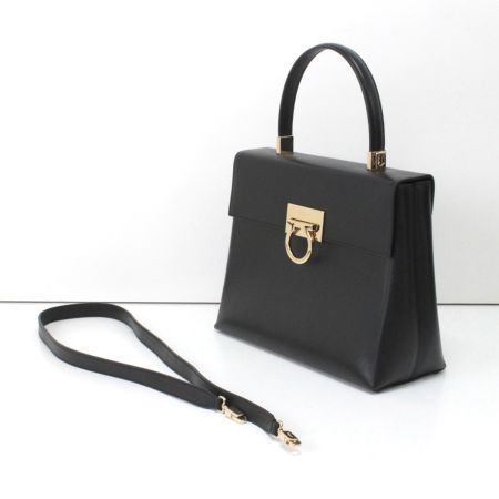  Salvatore Ferragamo サルヴァトーレフェラガモ ハンドバッグ AF-21 ブラック