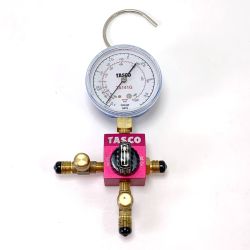 $$ イチネンTASCO R410AR32用 ボールバルブ式 シングルゲージマニホールドTA123C（TA141G） TA141G Bランク