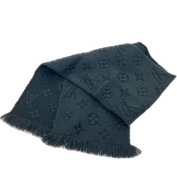 $$ LOUIS VUITTON ルイヴィトン エシャルプ・ロゴマニア モノグラム ブラック Bランク