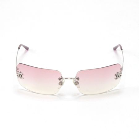  CHANEL シャネル サングラス 62□17 120 4017-D ライトピンク