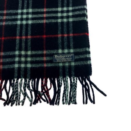  Burberrys バーバリーズ マフラー RAMBSWOOL ノバチェック ネイビー