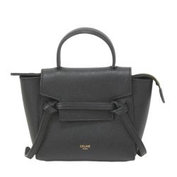 $$ CELINE セリーヌ ベルトバッグ ピコ ハンドバッグ 194263ZVA.38NO ブラック Bランク