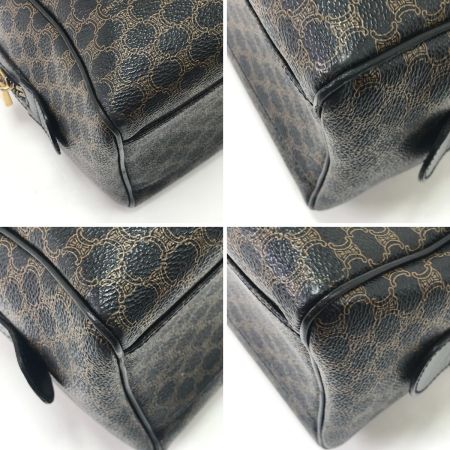  CELINE セリーヌ マカダム柄 ボストンバッグ MC98/1 ブラウン×ブラック