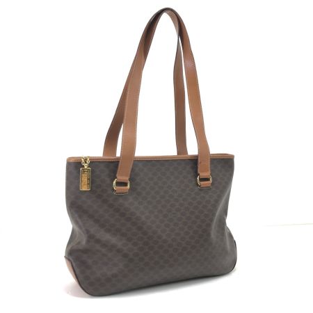  CELINE セリーヌ トートバッグ マカダム柄 ブラウン