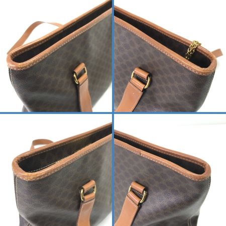  CELINE セリーヌ トートバッグ マカダム柄 ブラウン