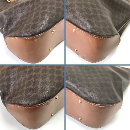  CELINE セリーヌ トートバッグ マカダム柄 ブラウン