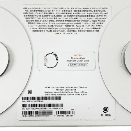  Apple Watch Ultra GPS + Cellular 49mm MQFK3J/A A2684 アップルウォッチ