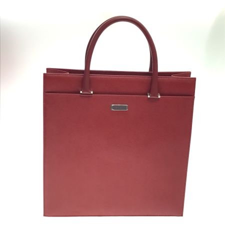  BURBERRY バーバリー トートバッグ レザー スクエア レッド