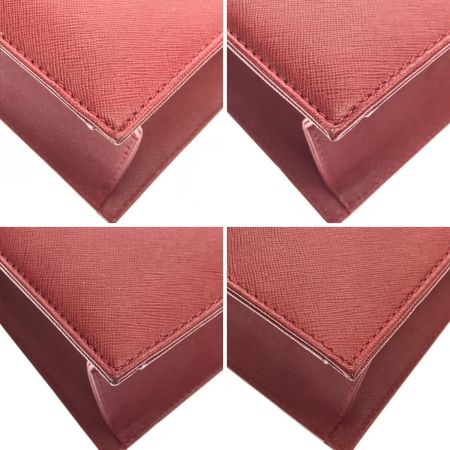  BURBERRY バーバリー トートバッグ レザー スクエア レッド