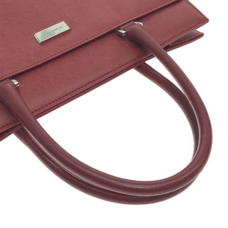  BURBERRY バーバリー トートバッグ レザー スクエア レッド