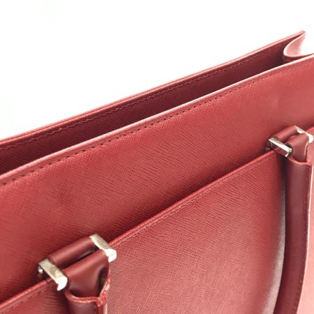  BURBERRY バーバリー トートバッグ レザー スクエア レッド