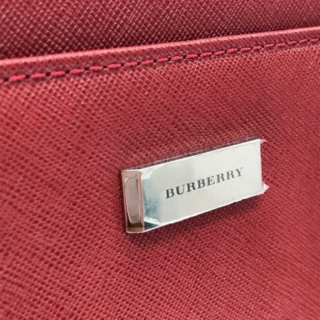  BURBERRY バーバリー トートバッグ レザー スクエア レッド