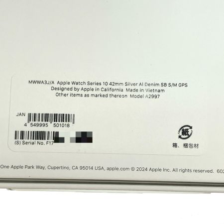  Apple アップル Applewatch アップルウォッチ Series 10 (GPS) 42ｍｍ 68007
