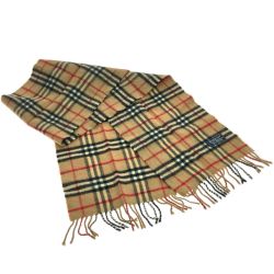 $$ Burberrys バーバリーズ ノバチェック マフラー ベージュ マルチカラー  Cランク