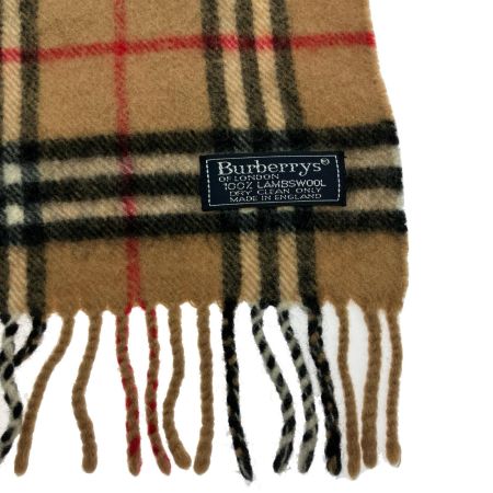  Burberrys バーバリーズ マフラー LAMBSWOOL ノバチェック柄 ブラウン
