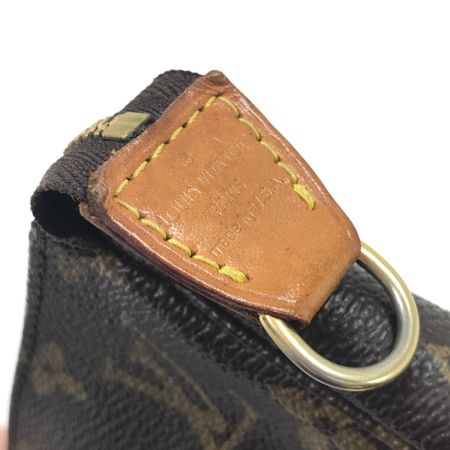  LOUIS VUITTON ルイヴィトン ポーチ モノグラム アクセサリーソワール ストラップ付 ファスナータブ欠損 M51980