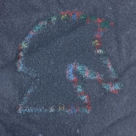  HERMES エルメス マフラー ホース柄 ハイランズカシミヤマフラー ネイビー