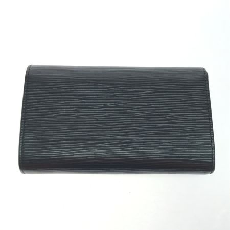  LOUIS VUITTON ルイヴィトン 2つ折り財布 エピ ポルトフォイユトレゾール M63972 ブラック