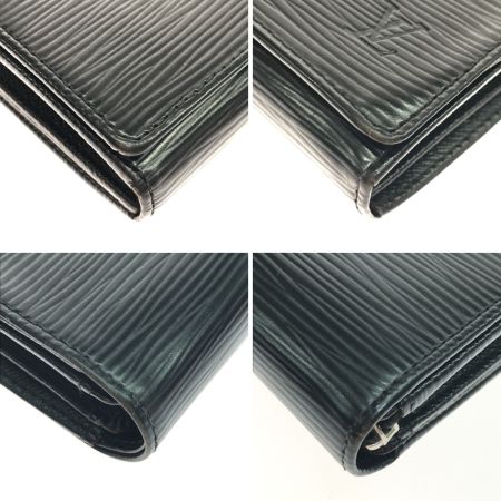  LOUIS VUITTON ルイヴィトン 2つ折り財布 エピ ポルトフォイユトレゾール M63972 ブラック