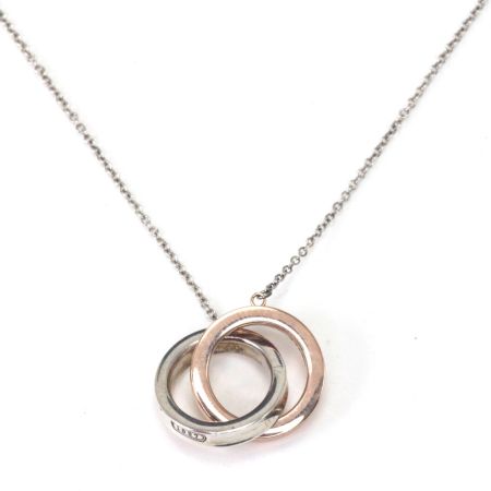  Tiffany & Co. ティファニー インターロッキングサークル ネックレス シルバー/メタル 約39cm
