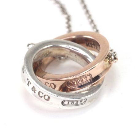  Tiffany & Co. ティファニー インターロッキングサークル ネックレス シルバー/メタル 約39cm