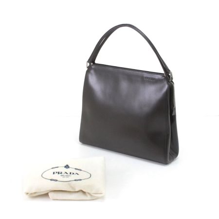  PRADA プラダ トートバッグ レザー ダークブラウン