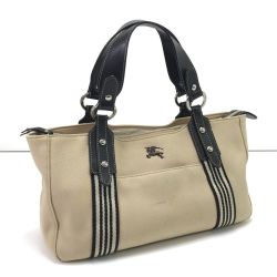 $$ BURBERRY BLUE LABEL バーバリーブルーレーベル ハンドバッグ ヨゴレ多数有 ベージュ Cランク